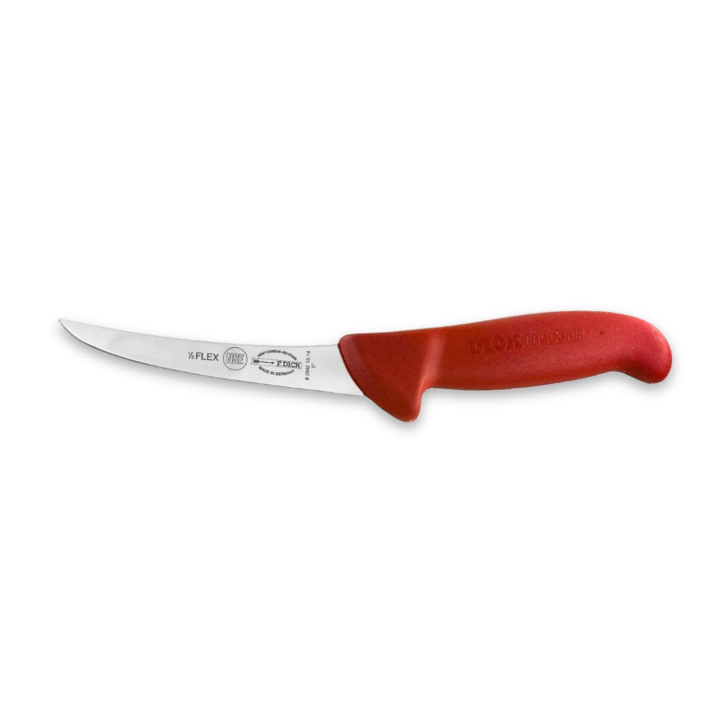 F Dick Semi Curved Boning Knife 5 Inch - Commercial Butcher Meat Boning