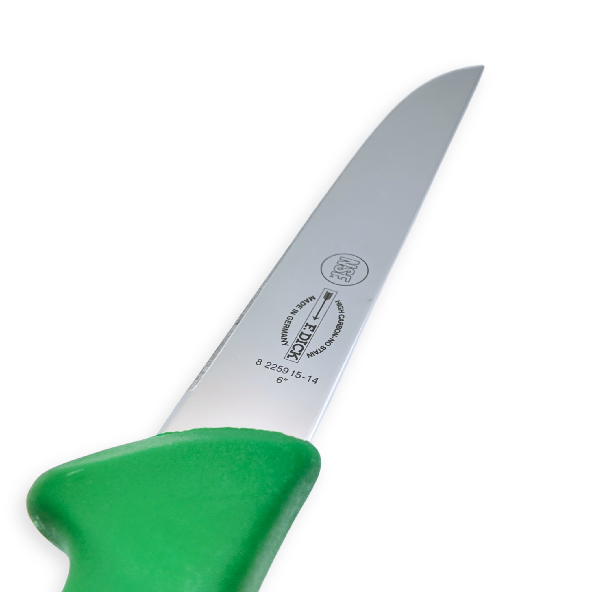 F Dick red boning knife close-up - butchers professional knife