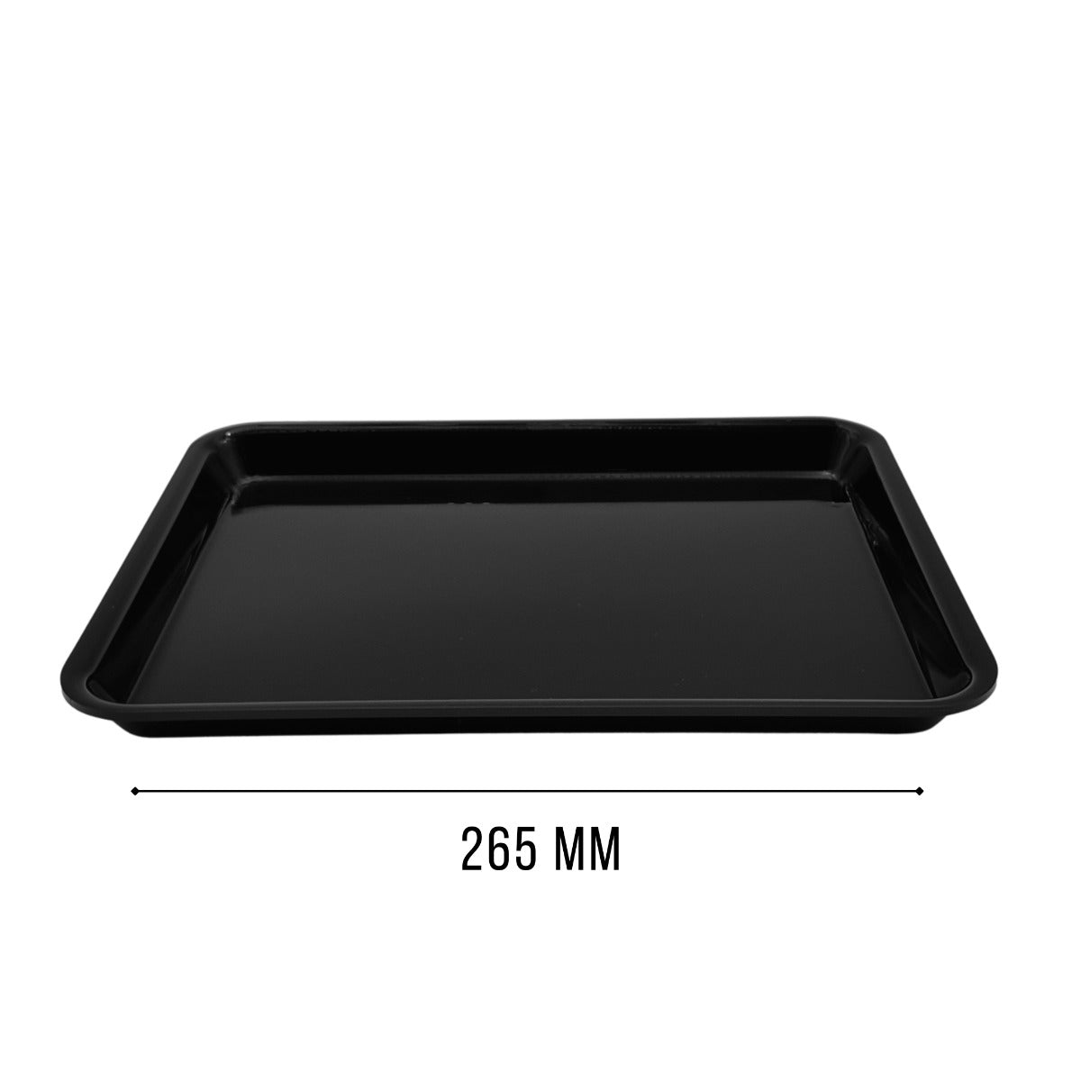 Black GN 1/5 Tray Angled View - Commercial Butcher Shop Display Presentation Tray