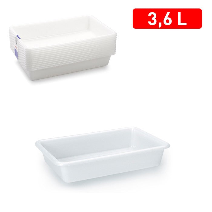 White display tray 3.6L - butchers counter food display tray