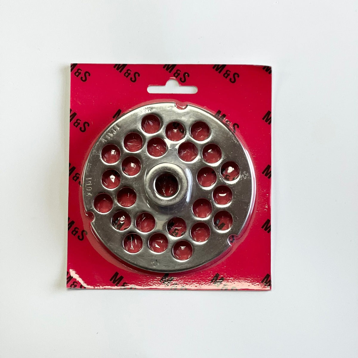 No.32 meat mincer plate 12mm with hub - very coarse butchers plate