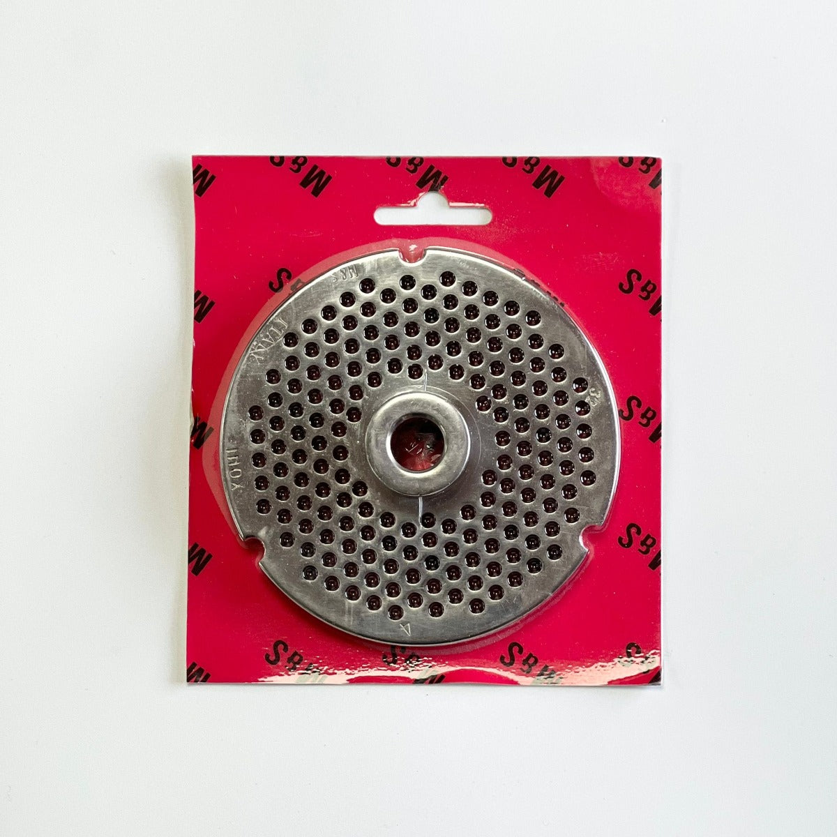 No.32 meat mincer plate 4mm with hub view 2 - medium grind butchers plate