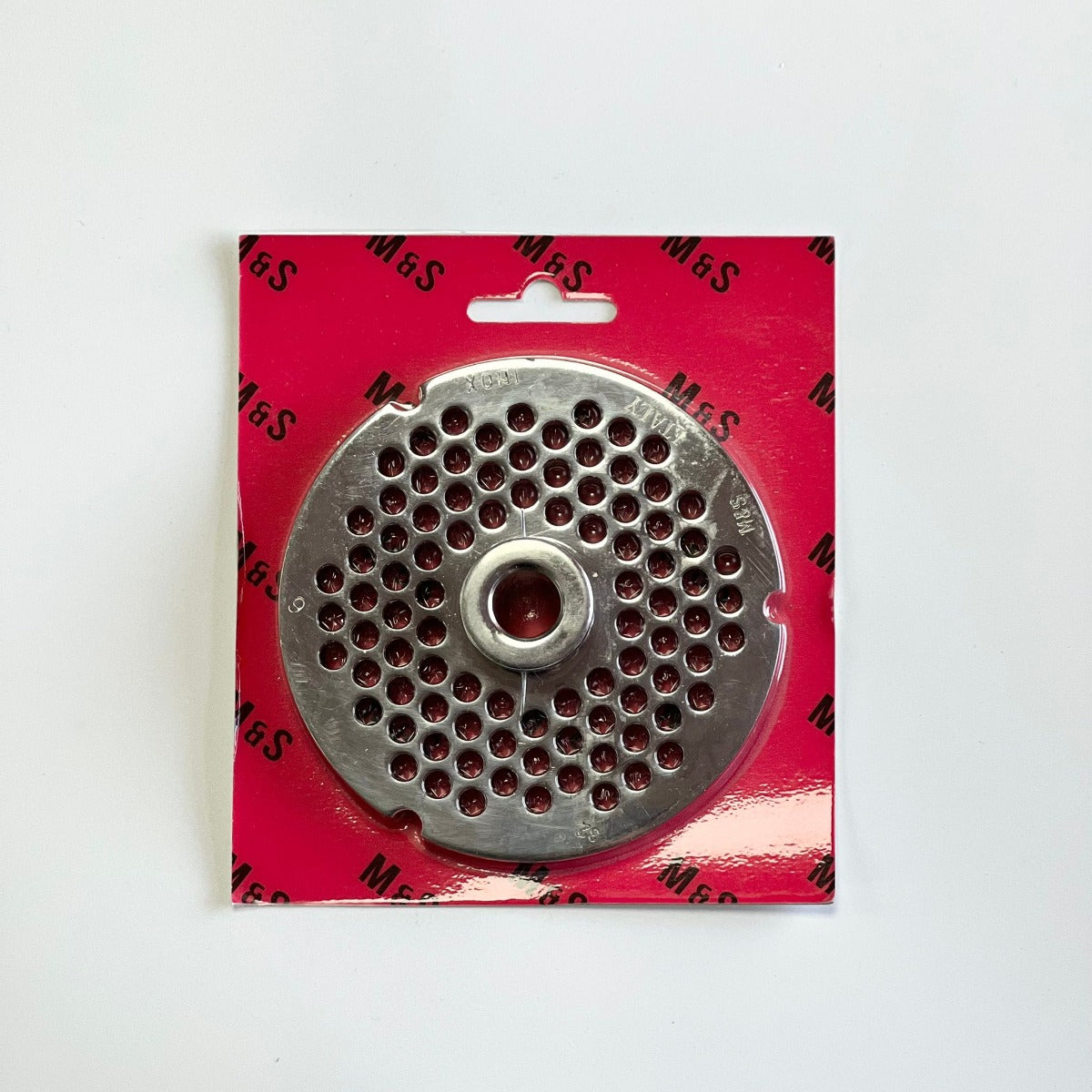No.32 meat mincer plate 6mm with hub - medium-coarse butchers plate