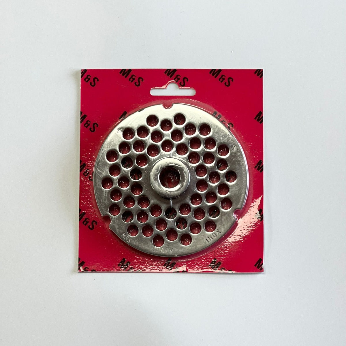 No.32 meat mincer plate 8mm with hub - coarse grinding butchers plate