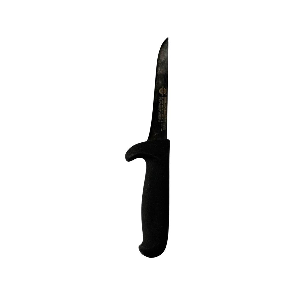 Eicker 13cm straight boning knife black handle - butchers professional knife