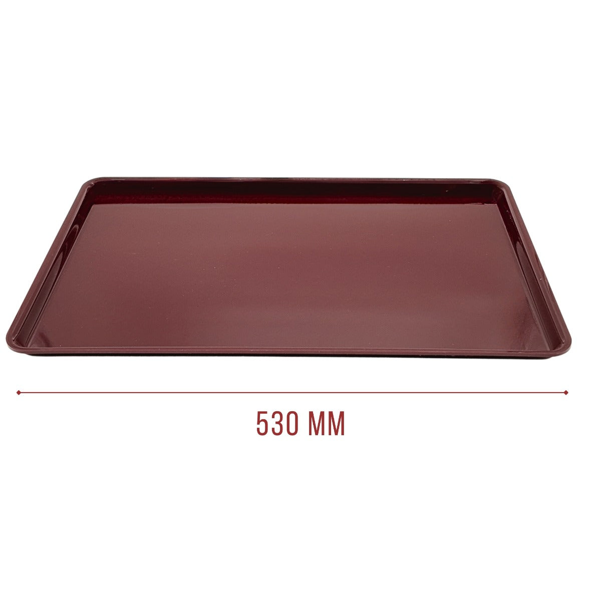 Burgundy Bordeaux 1/1 Tray Angle View - Butcher Shop Display Presentation