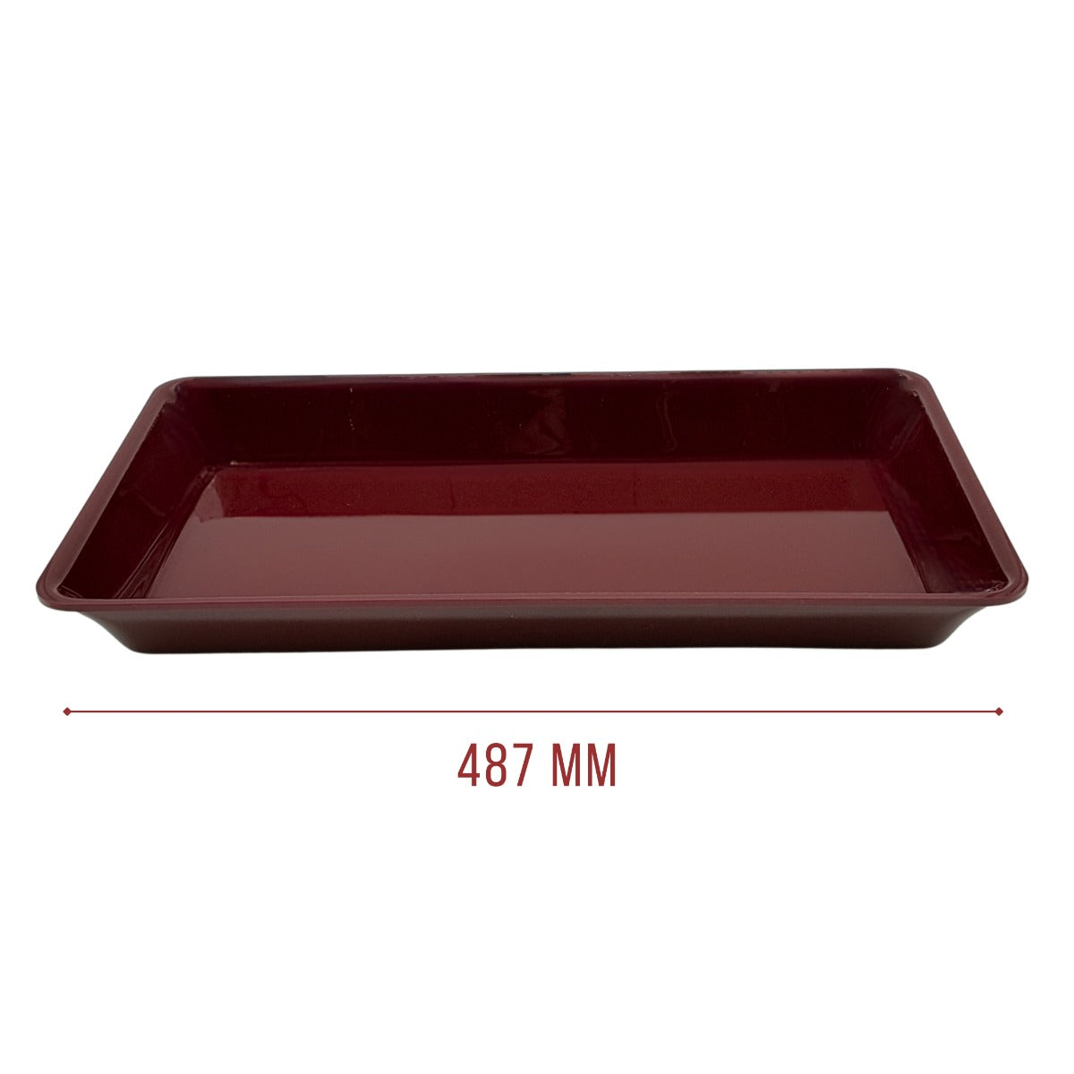 Burgundy Bordeaux GN 3/4 Tray Angled View - Commercial Display Presentation Tray
