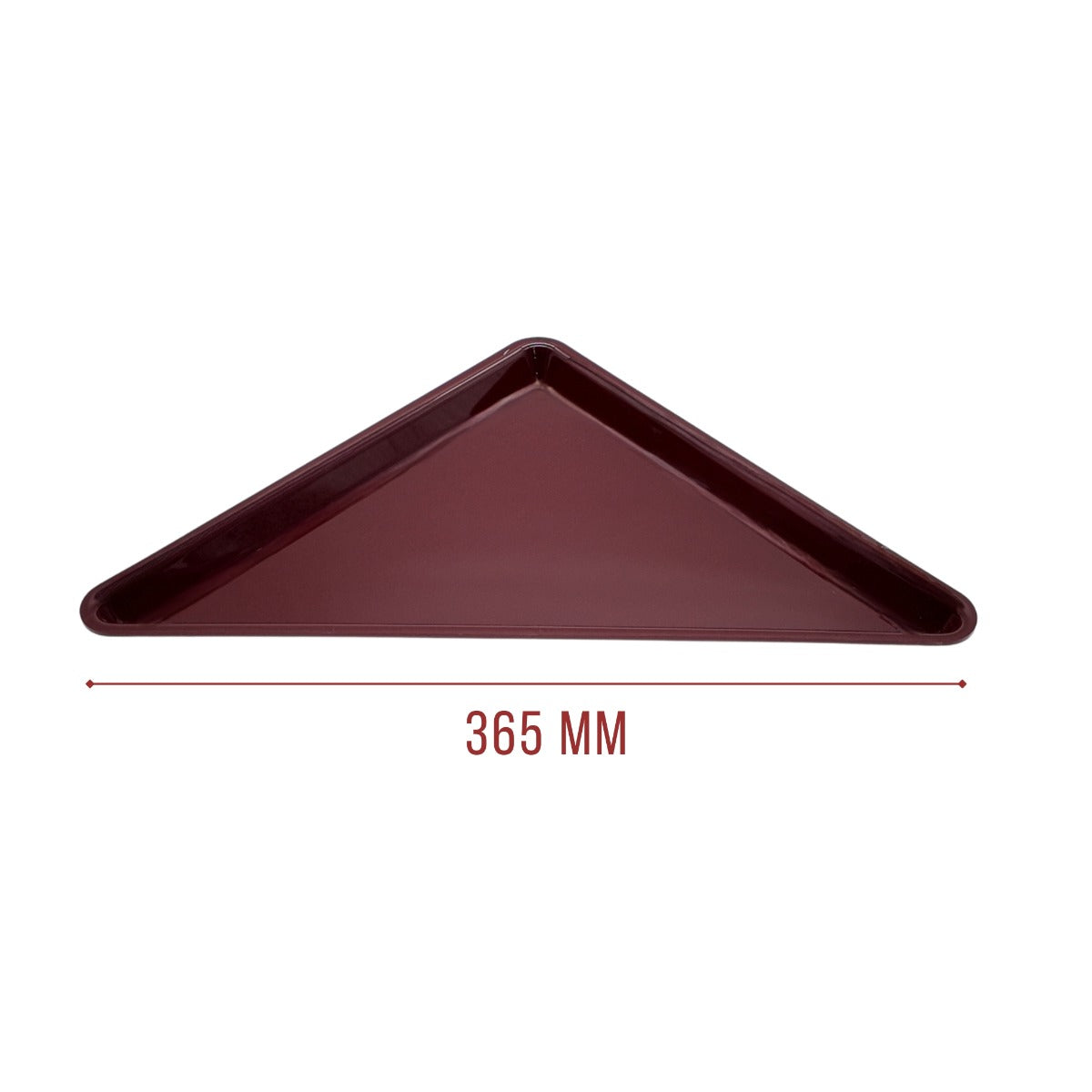 Burgundy Triangle Small Bordeaux Tray Top View - Butcher Shop Display Presentation Tray
