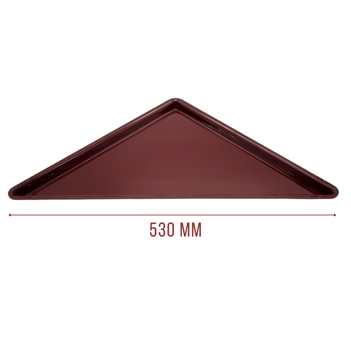 Burgundy Triangle Large Tray Top View - Butcher Shop Display Presentation Tray