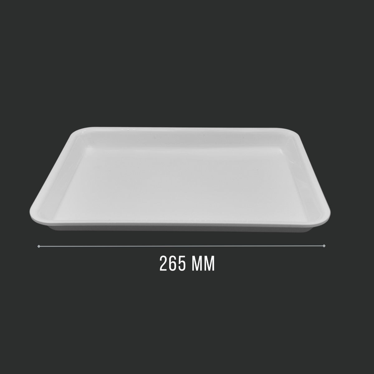 White GN 1/5 Tray Side View 265x200x20mm - Commercial Food Display Tray