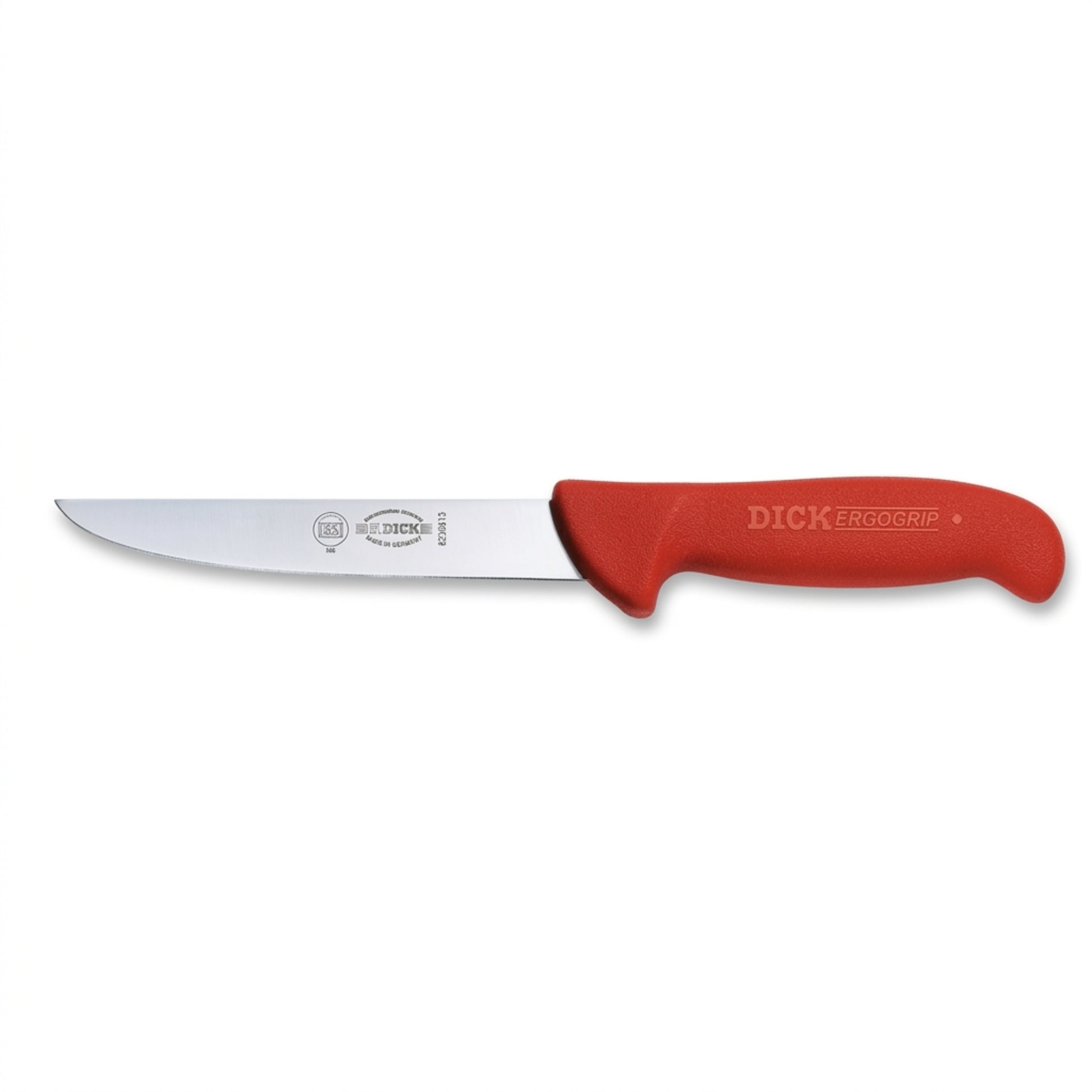 F Dick 5 Inch Straight Boning Knife Blade Detail - Commercial Butcher Boning Knife