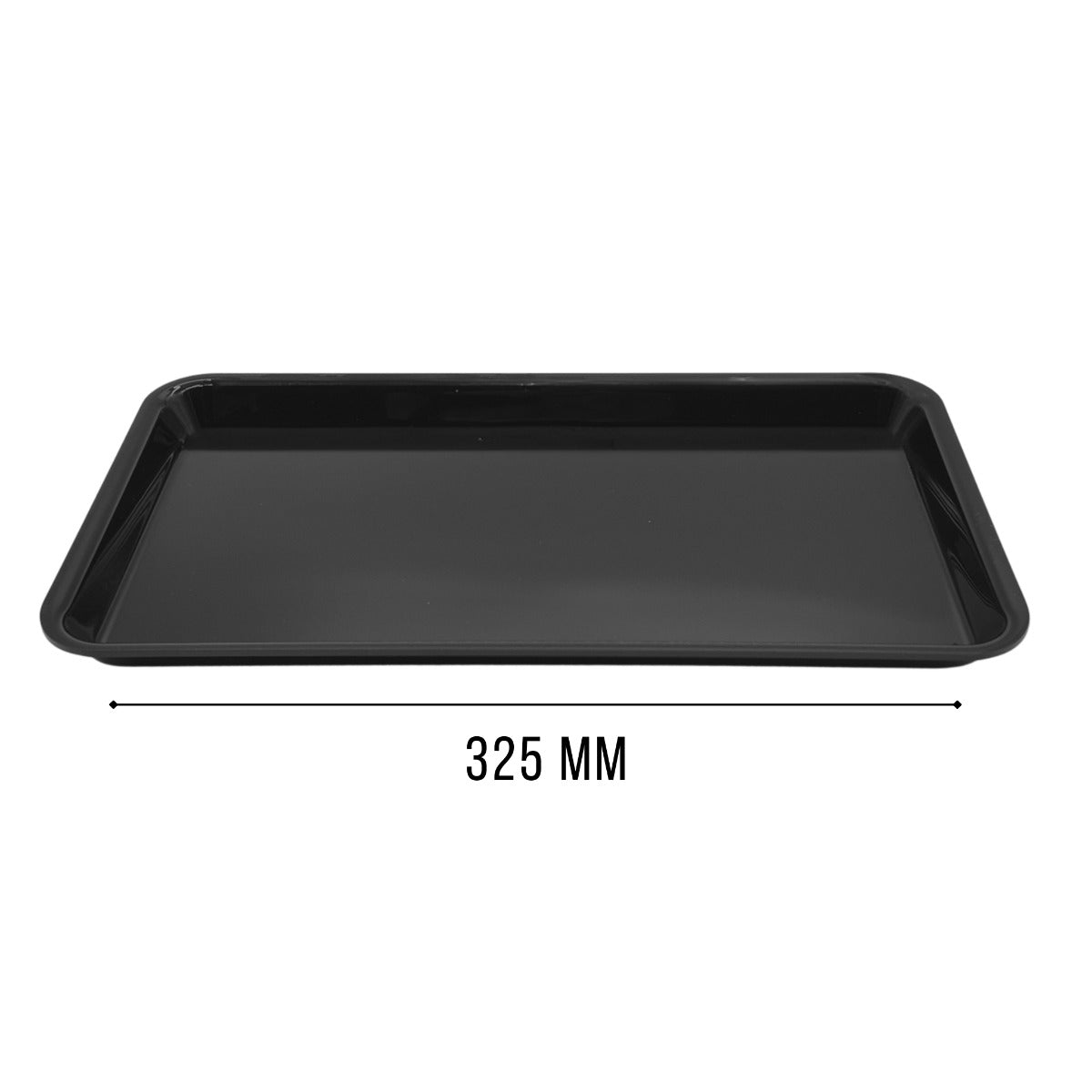 Black GN 1/3 tray view 4 - food-safe butchers counter tray