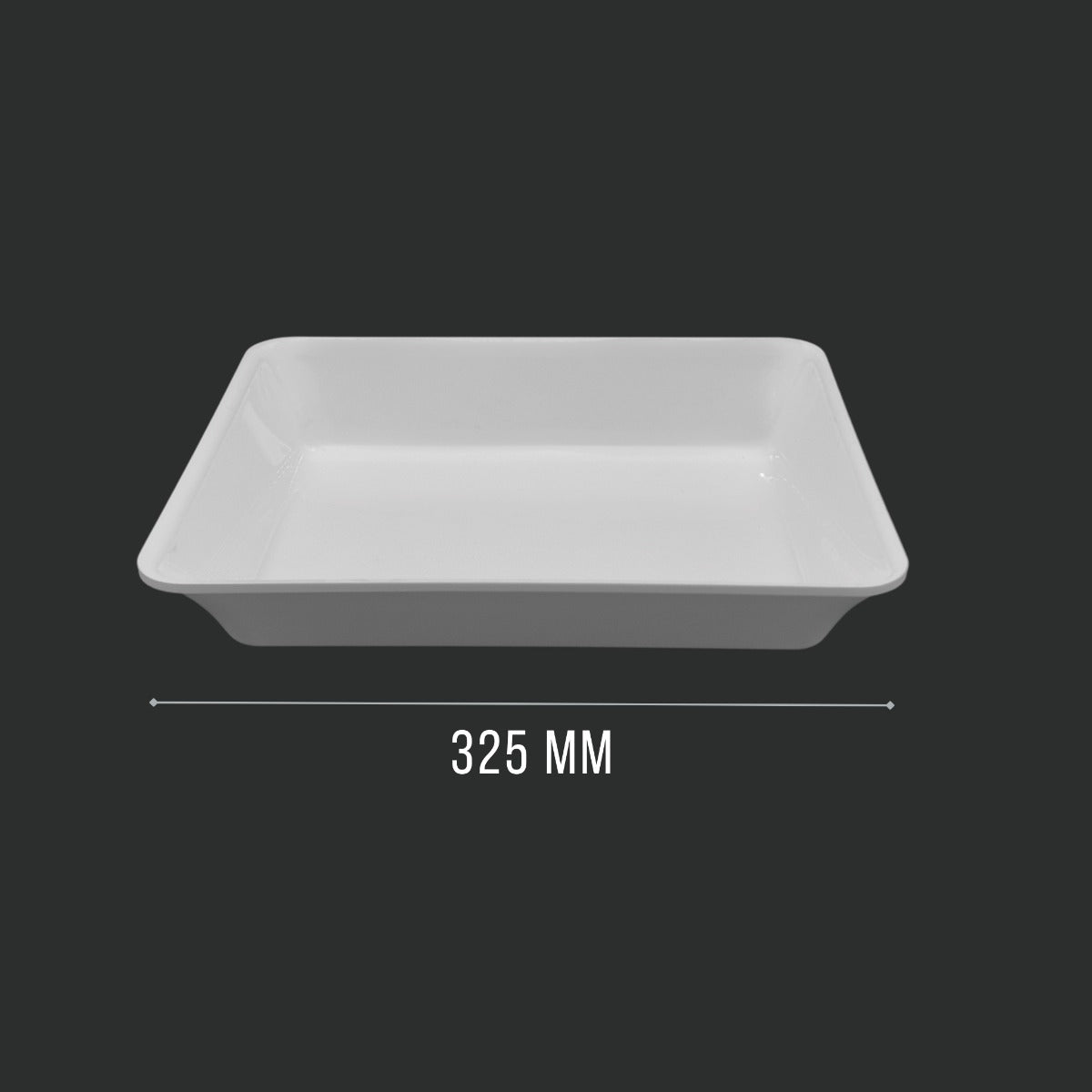 White GN 1/2 Tray Side View - Professional Gastronorm Display Tray