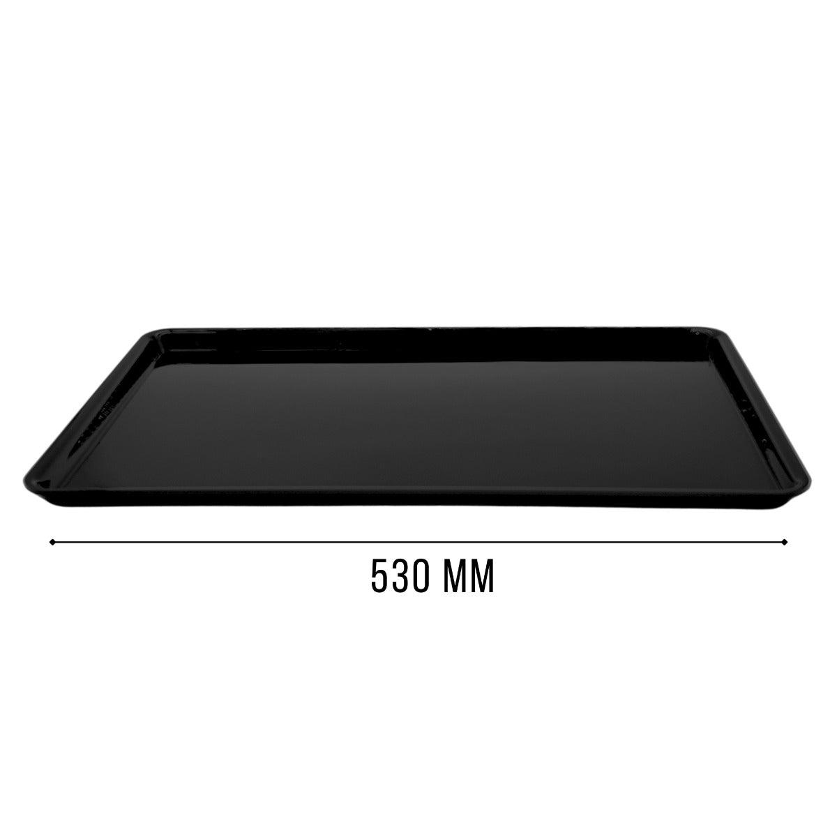 Black GN 1/1 tray view 3 - food-safe butchers counter tray