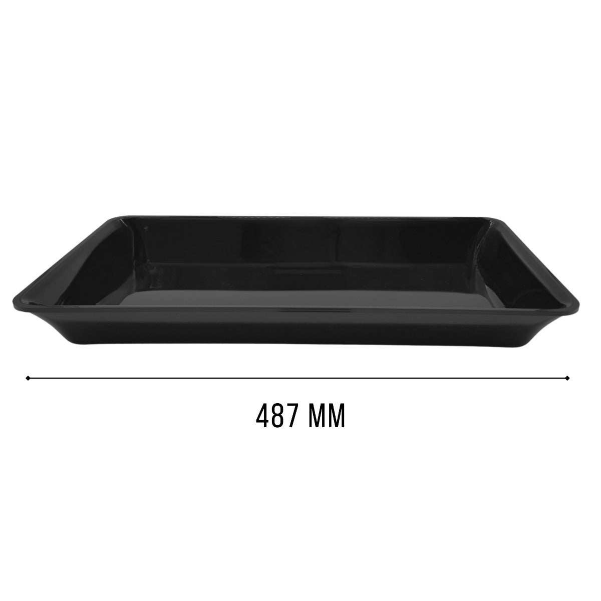 Black GN 3/4 tray view 4 - food-safe butchers counter tray