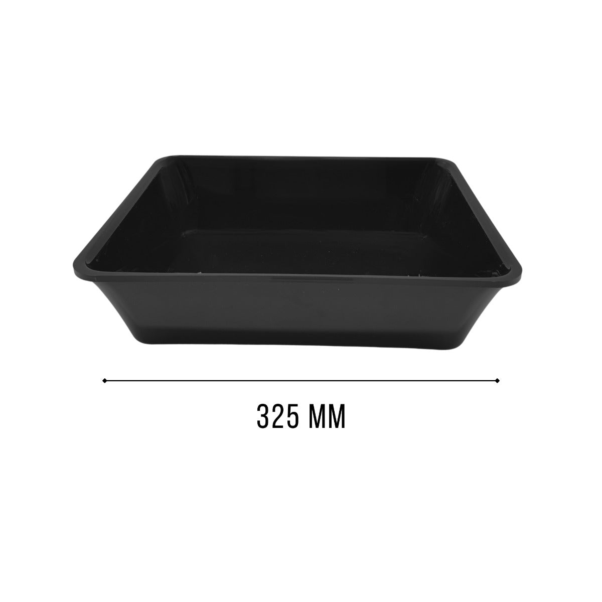 Black GN 1/2 80mm tray view 4 - food-safe butchers counter tray