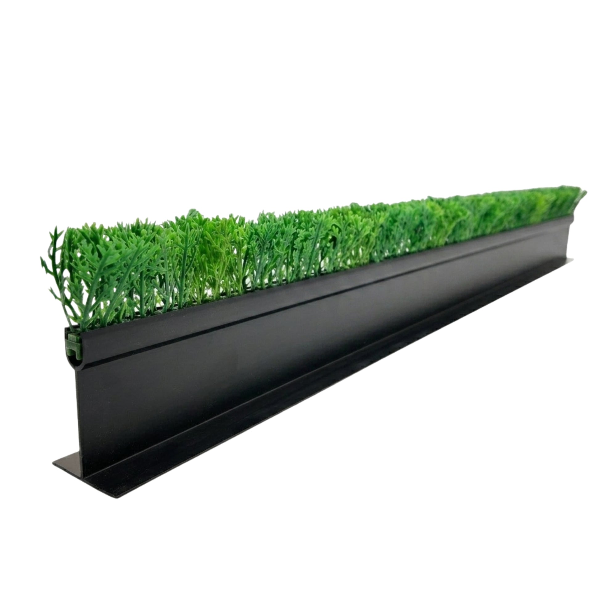 Green Garnish Divider 750x80mm Close-Up - Professional Butcher Shop Display Divider