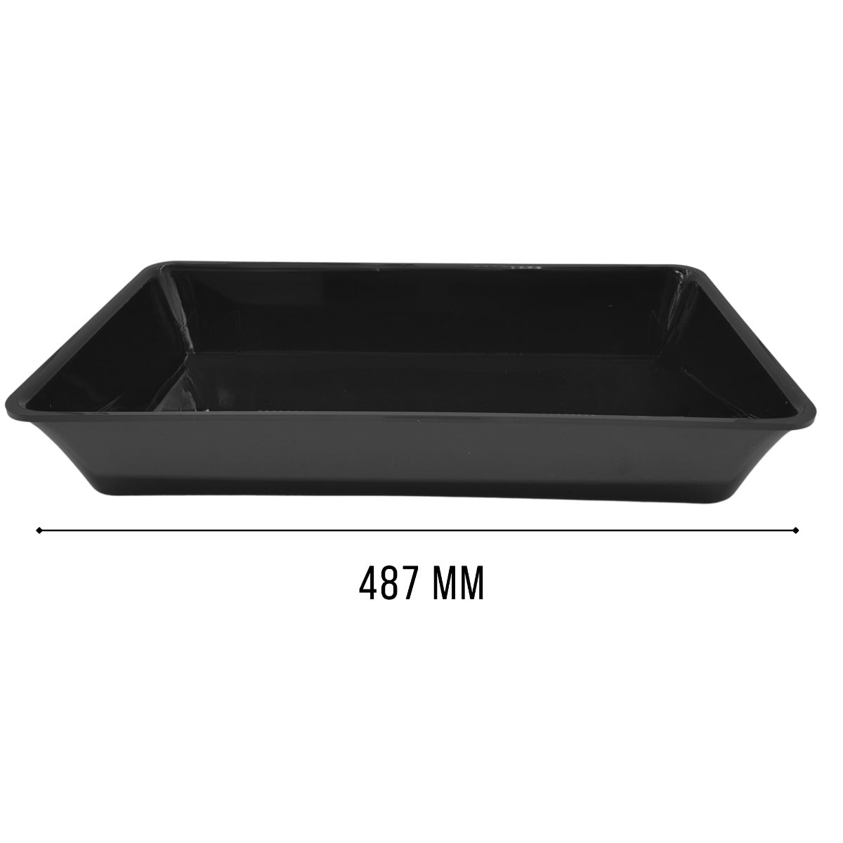 Black GN 3/4 80mm tray view 4 - food-safe butchers counter tray