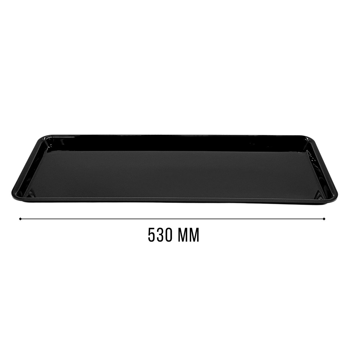 Black GN 2/5 tray view 4 - food-safe butchers counter tray
