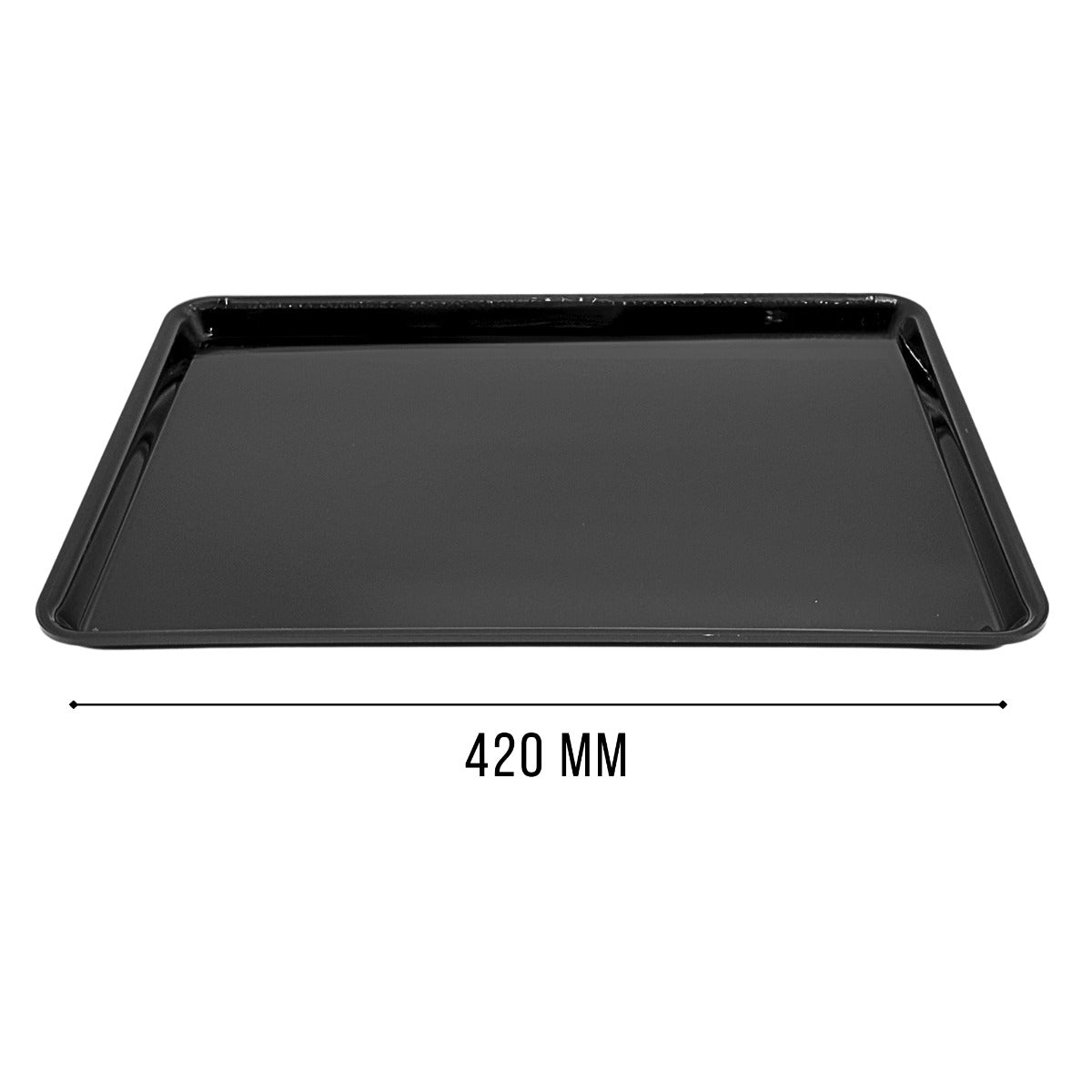 Wide black tray view 4 - food-safe butchers counter tray