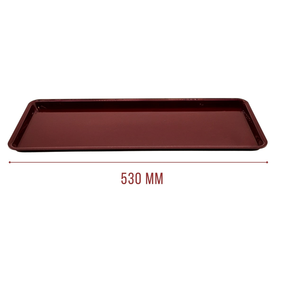 Burgundy GN 2/5 tray view 4 - food-safe butchers counter tray