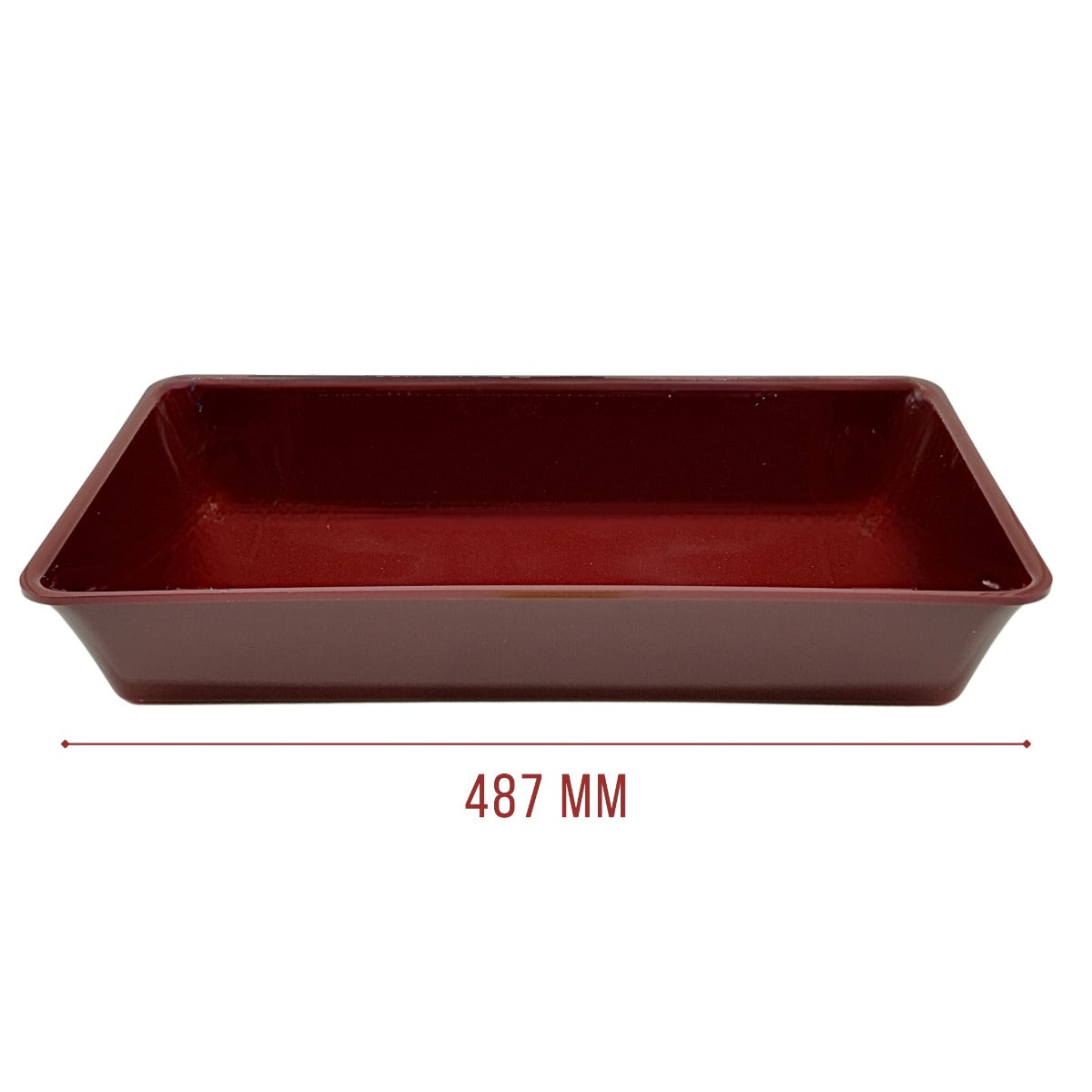 Burgundy GN 3/4 80mm tray view 4 - food-safe butchers counter tray