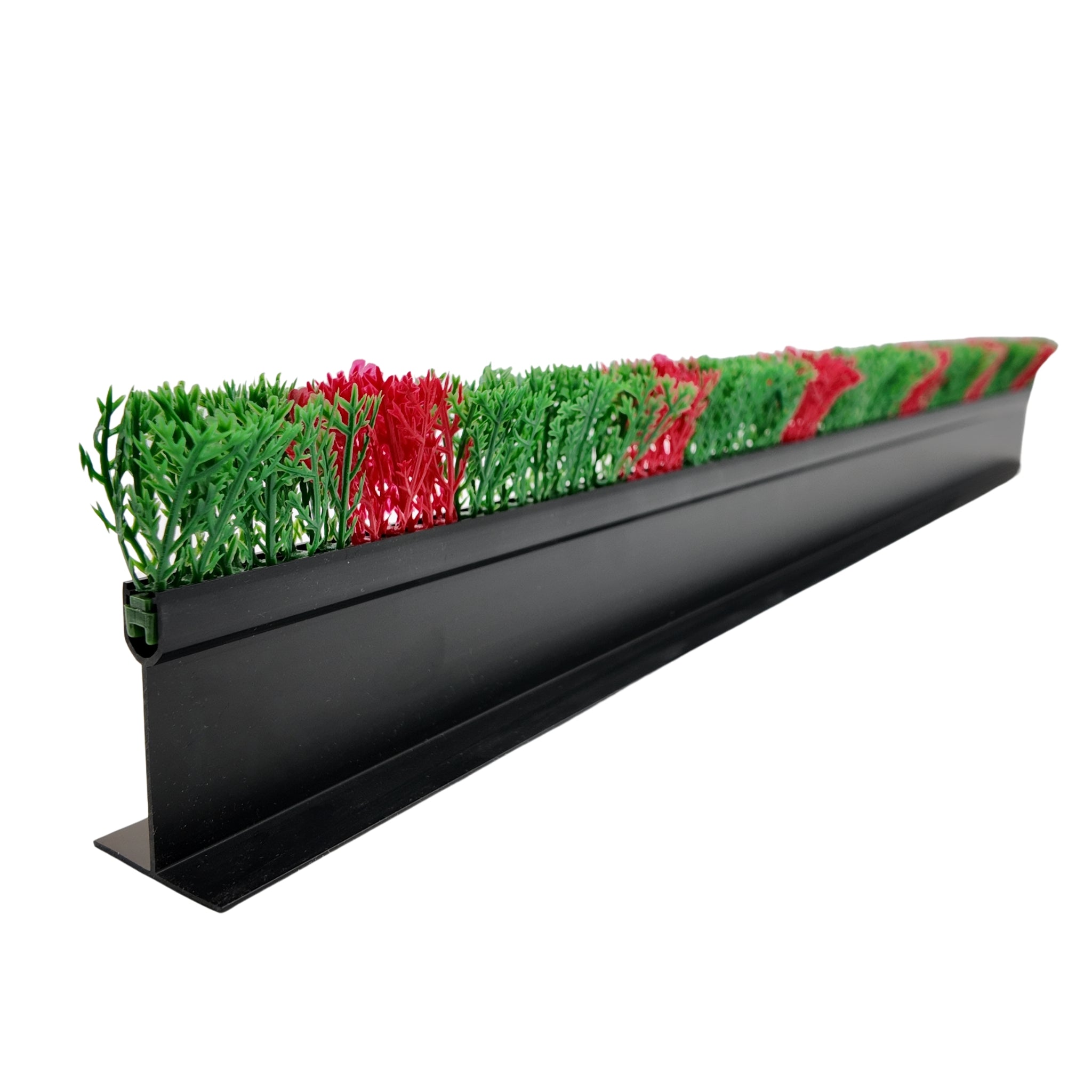 Red Green Garnish Divider Black Base 750mm - Butcher Shop Display Presentation