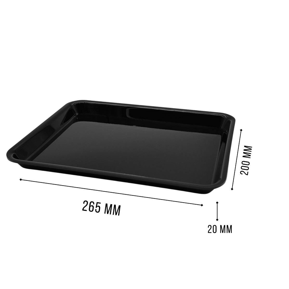 Black GN 1/5 Tray Stack View - Gastronorm Display Tray for Butcher Shop
