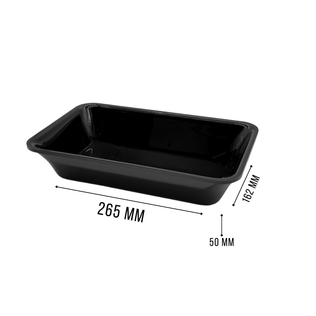 Black GN 1/4 tray view 5 - small butchers display equipment