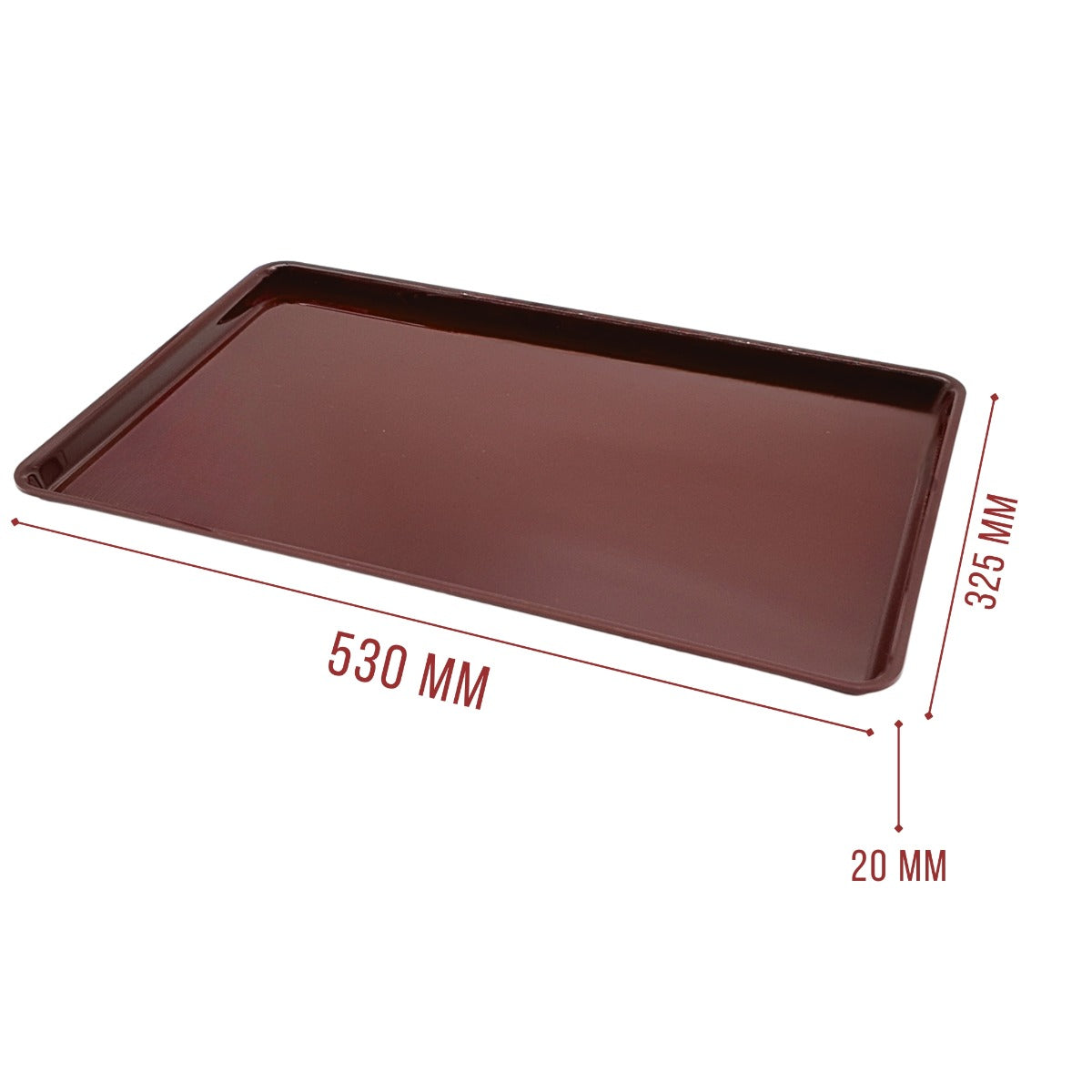 Burgundy GN 1/1 20 Display Tray - Commercial Butcher Counter Presentation Tray