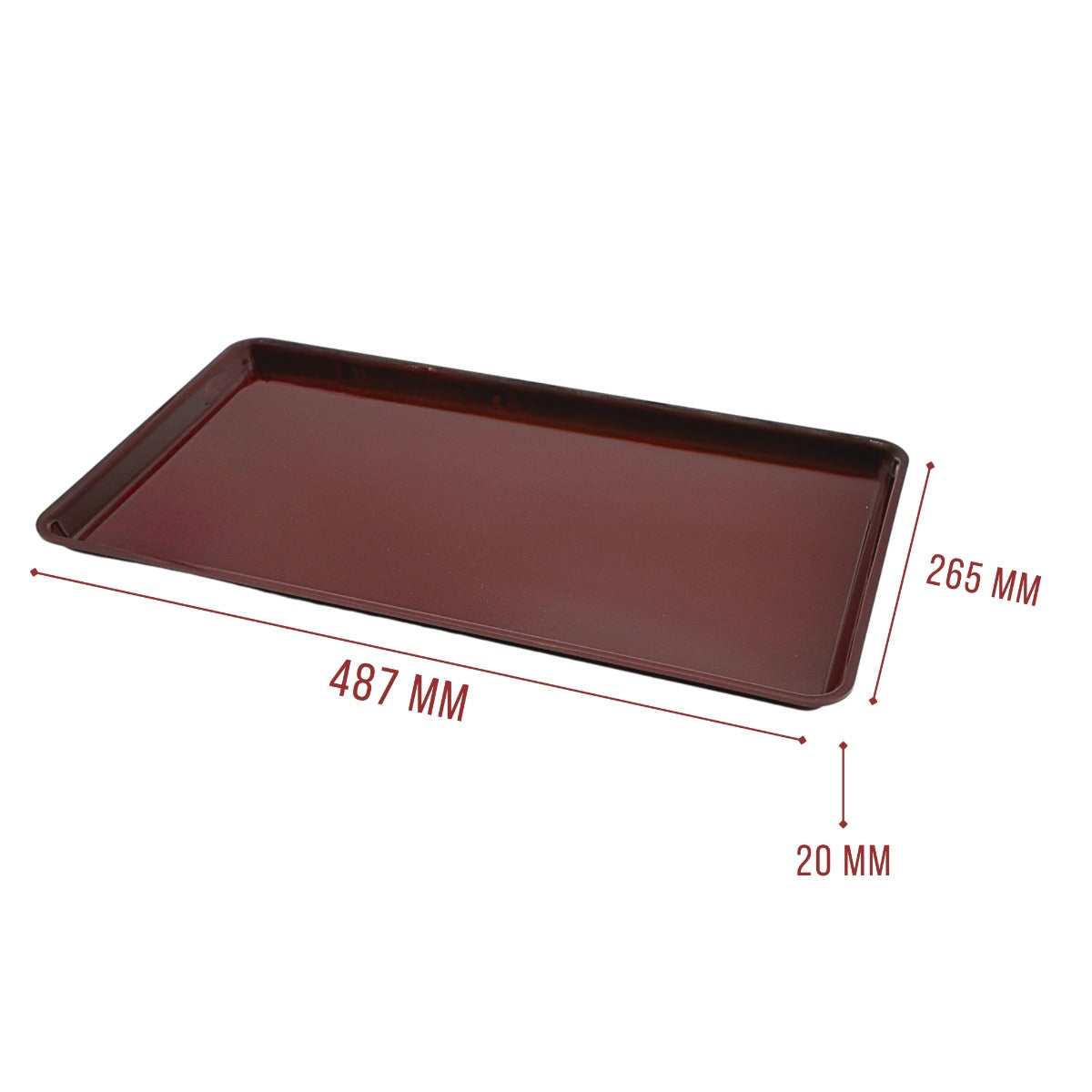 Burgundy GN 3/4 20 Display Tray - Commercial Butcher Counter Presentation Tray