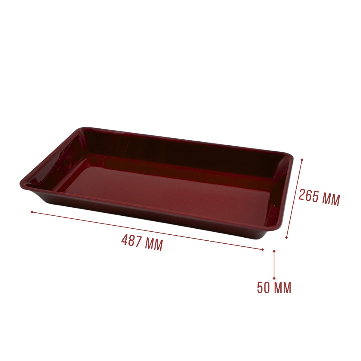 Burgundy Bordeaux GN 3/4 Tray Stack View - Butcher Shop Gastronorm Display Tray