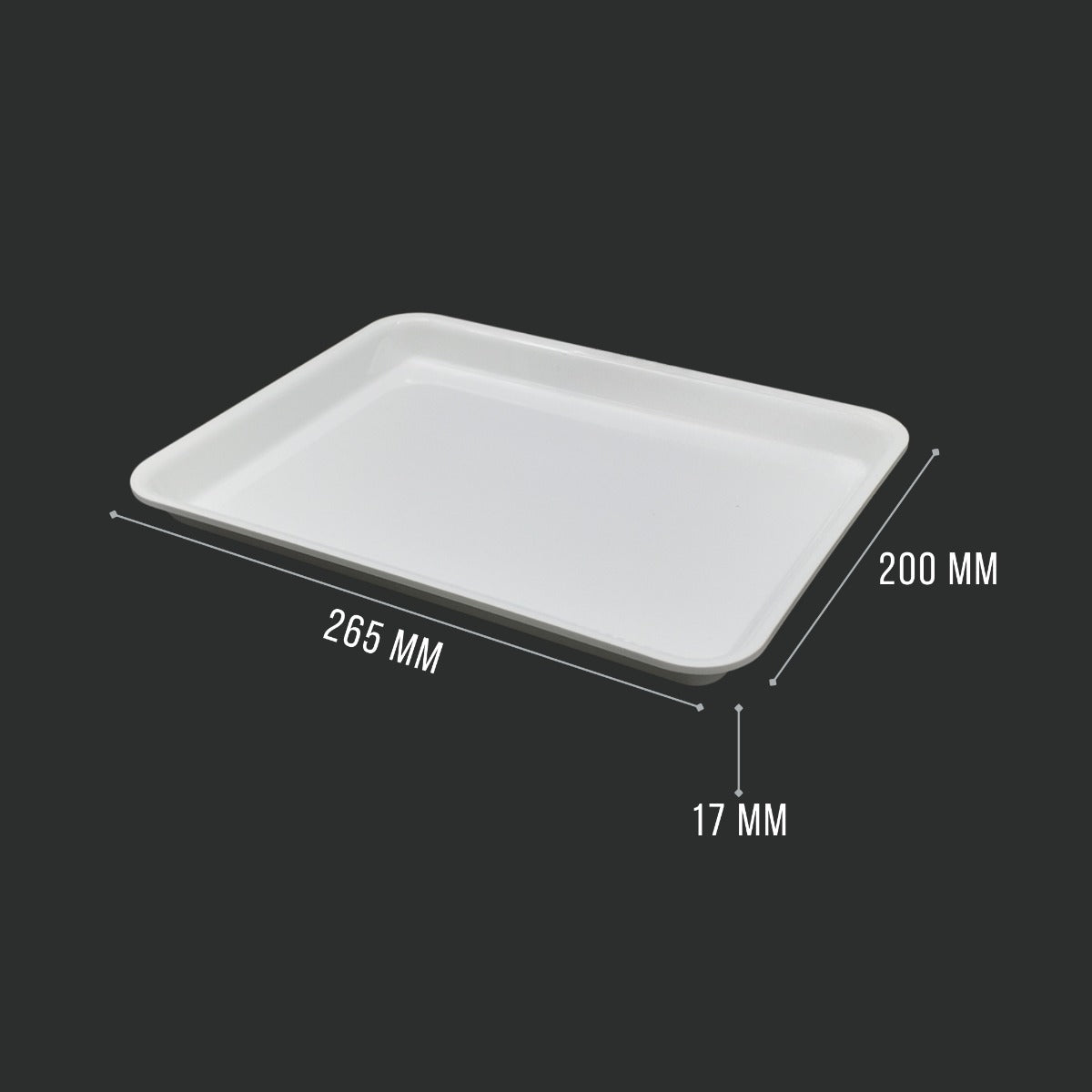 White GN 1/5 Trays Stacked 265x200x20mm - Professional Butcher Counter Display Container