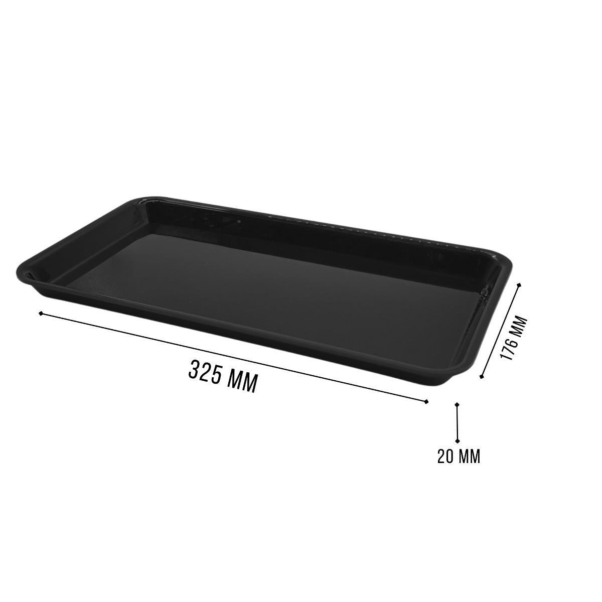 Black GN 1/3 tray view 5 - durable butchers display equipment