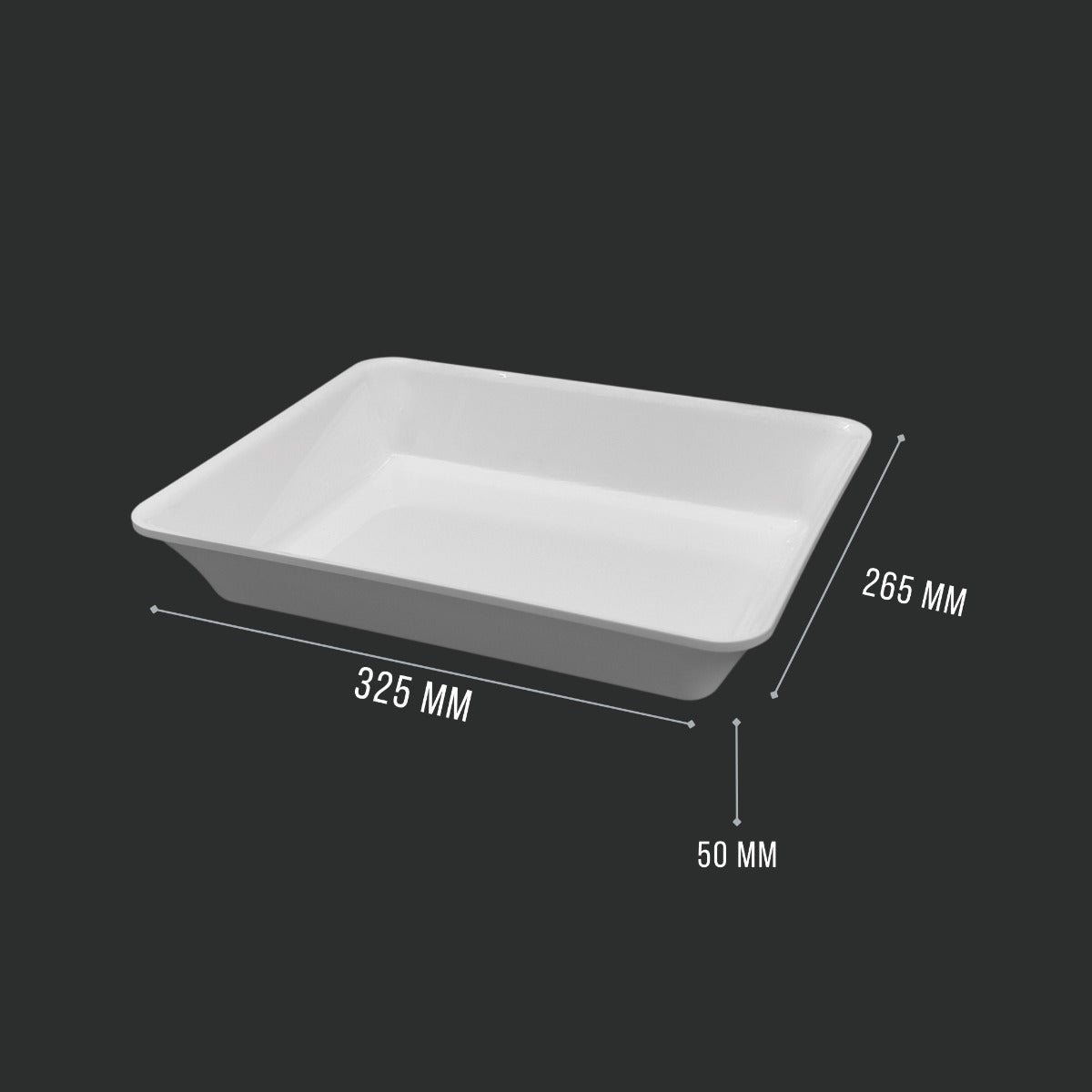 White GN 1/2 Trays Stacked - Commercial Butcher Counter Display Container Set