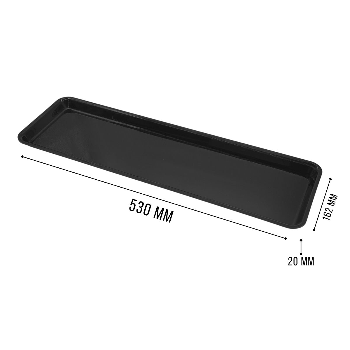 Black GN 2/4 Trays Stacked - Commercial Gastronorm Display Storage Solution