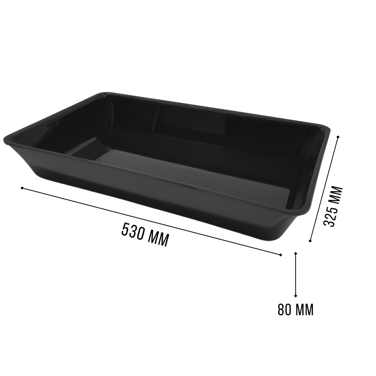 Black Gastronorm 1/1 80mm Tray Detail - Professional Butcher Shop Display