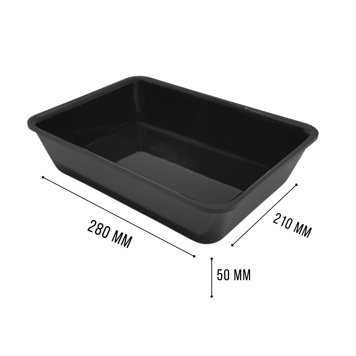 Wide black tray 50mm deep view 5 - butchers display equipment