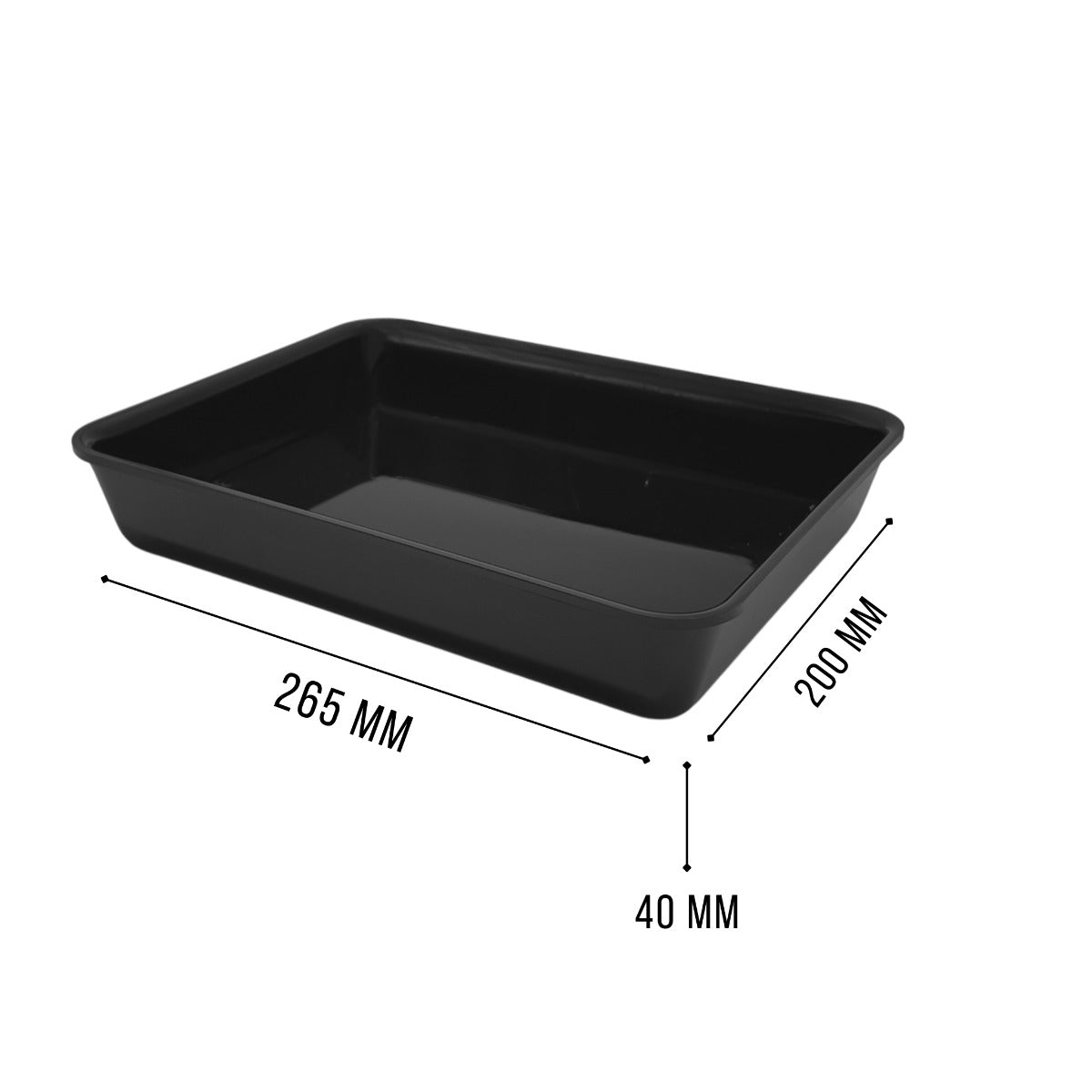 Deep Black Display Tray GN 1/5 - Commercial Butcher Counter Presentation Tray