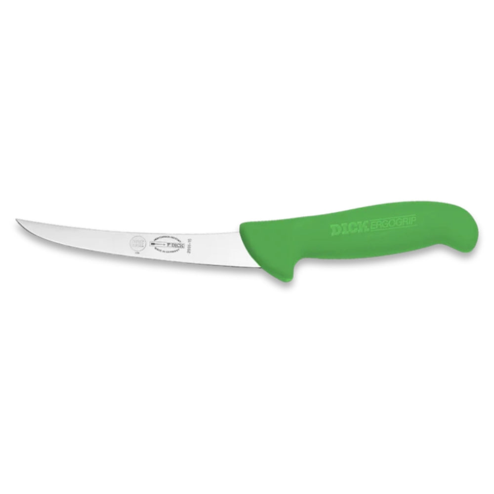 F Dick 6 Inch Stiff Curved Boning Knife Handle View - Ergonomic Grip Professional Knife
