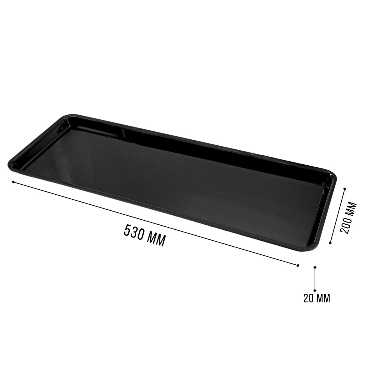 Black GN 2/5 tray view 5 - durable butchers display equipment
