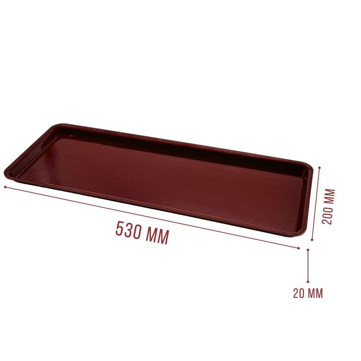 Burgundy GN 2/5 tray view 5 - butchers display equipment