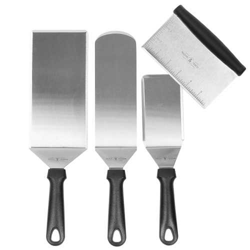 4 Piece Stainless Steel Spatula Set M&W - Professional Kitchen Utensils