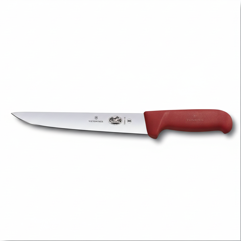 Victorinox 7 Inch Boning and Sticking Knife Red - Professional Butcher Knife