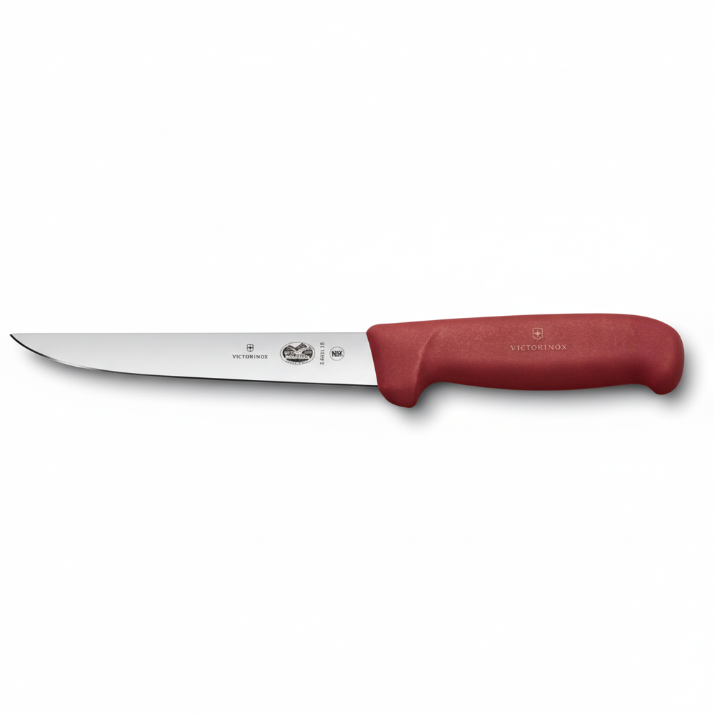 Victorinox 6 Inch Boning Knife Straight Wide Blade - Professional Butcher Boning Knife