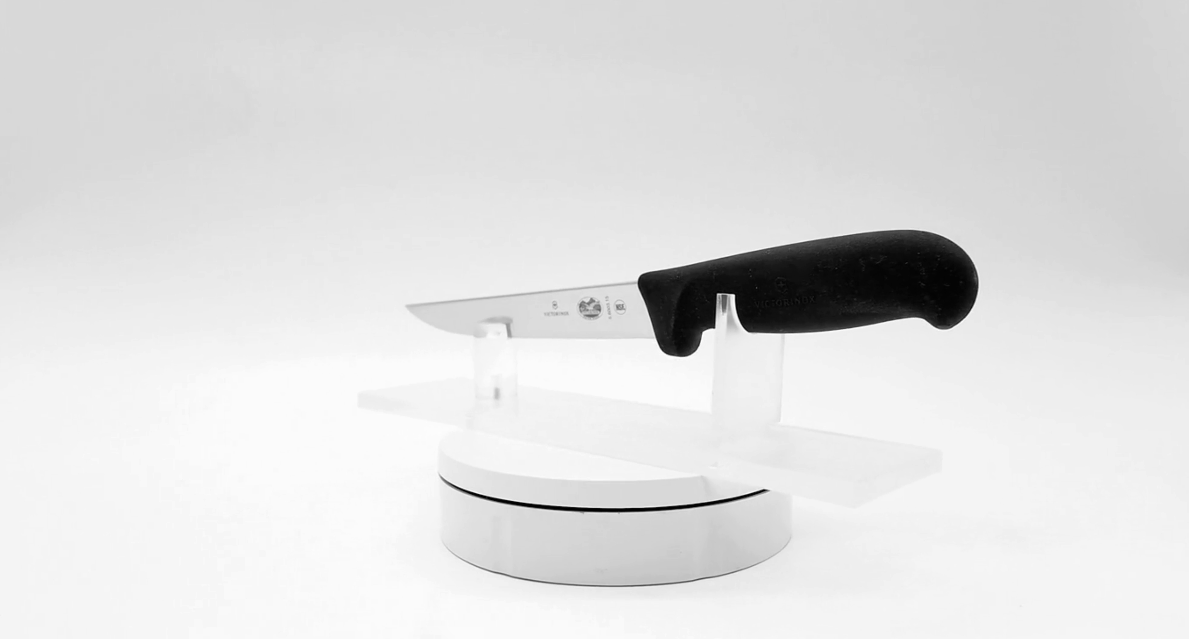Victorinox 6 inch black boning knife flat - butchers knife with hygienic grip