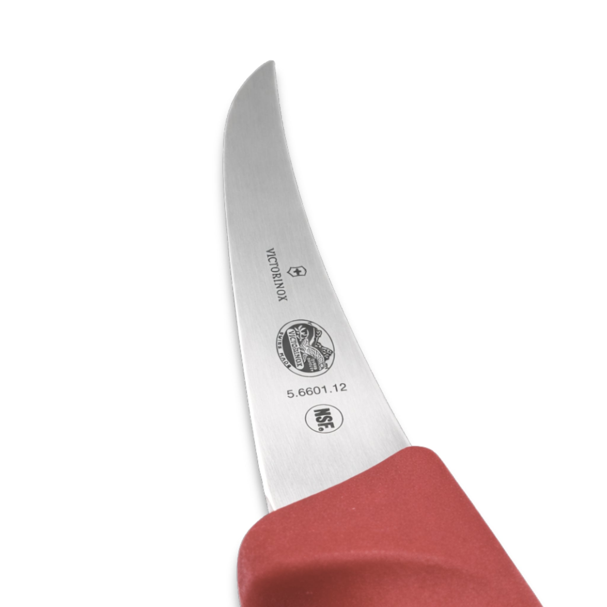 Victorinox 5 Inch Narrow Curved Boning Knife Red - Commercial Butcher Meat Boning