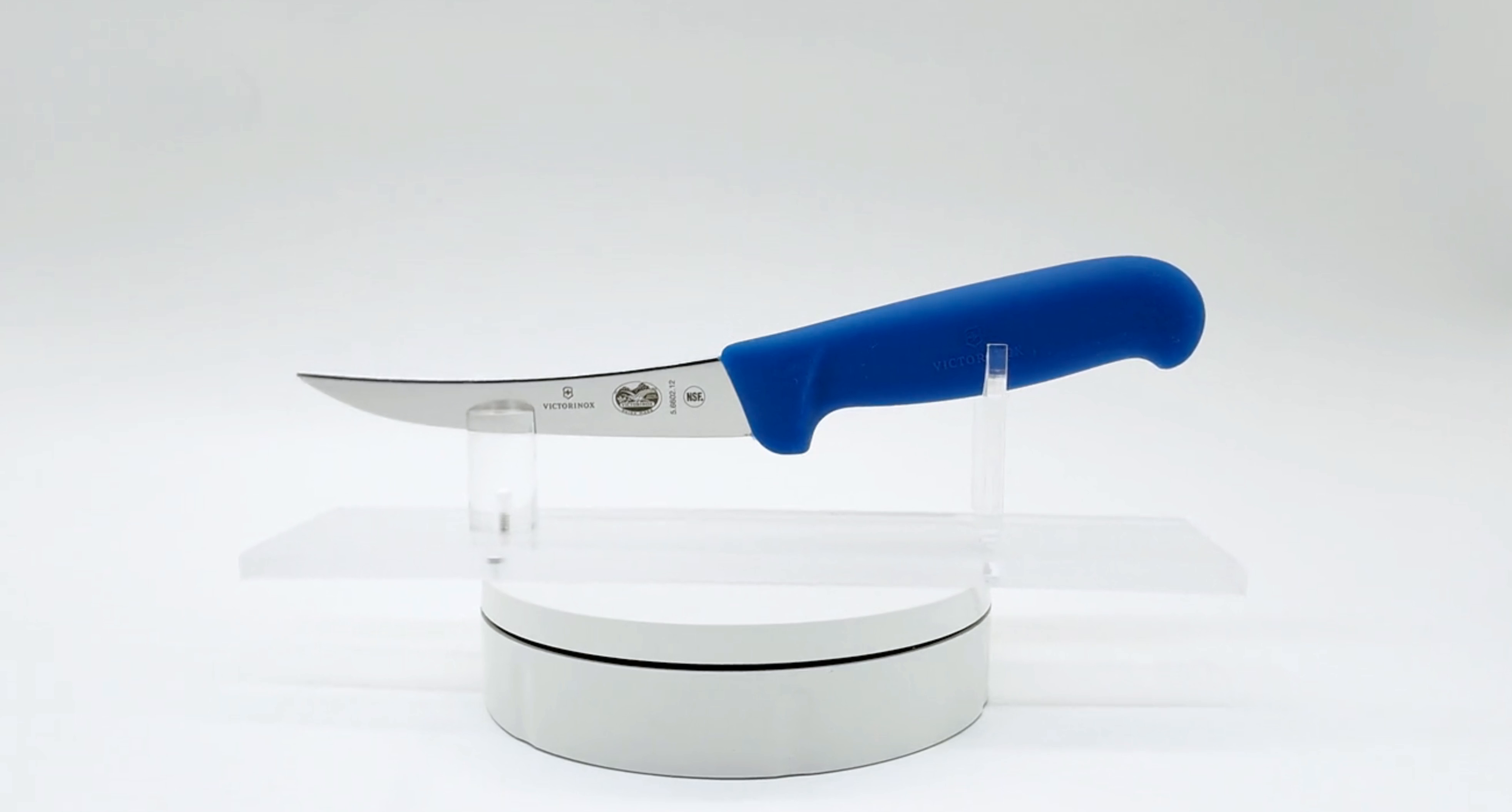 Victorinox 5 Inch Narrow Curved Boning Knife Blue 360 View 02 - Butcher Knife