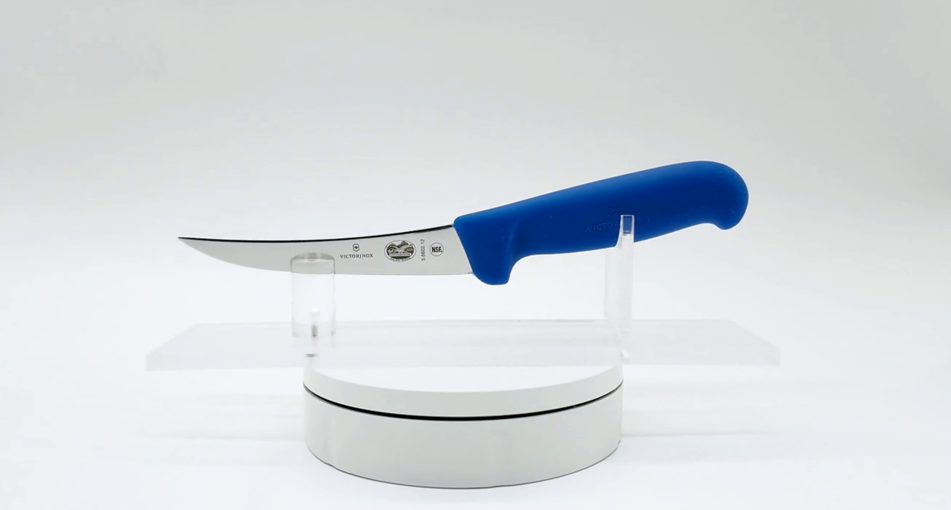 Victorinox 5 Inch Narrow Curved Boning Knife Blue 360 View 03 - Butcher Knife