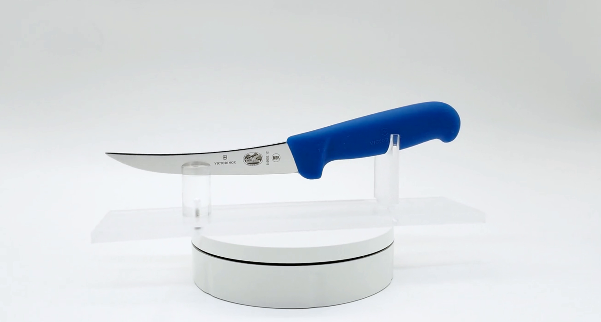 Victorinox 5 Inch Narrow Curved Boning Knife Blue 360 View 05 - Butcher Knife
